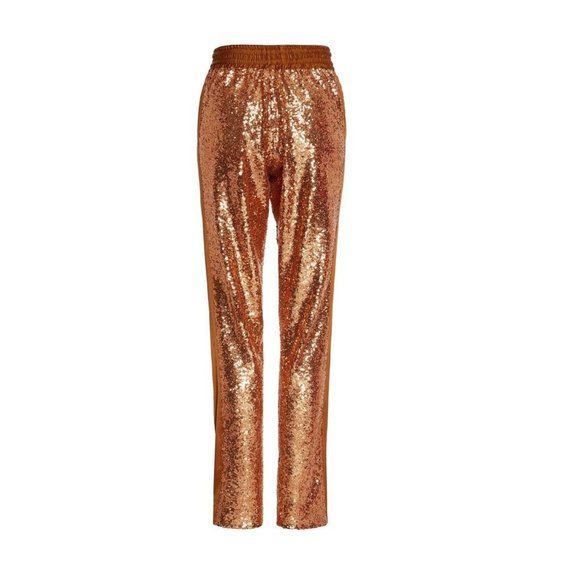 Prabal Gurung Metallic High-rise Sequin TROUSERS - Picture 3 of 15